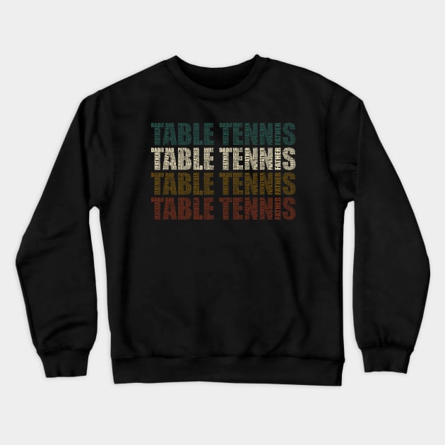 Table Tennis Dad - Funny Sports Lovers Gift For Papa Crewneck Sweatshirt by DnB